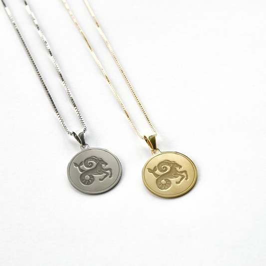 Capricorn - Personalised Zodiac Necklace Ref :CapricornS/ CapricornY