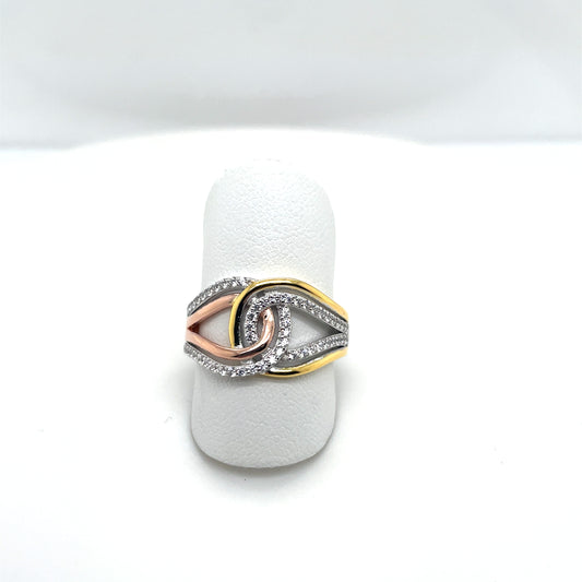 3 Tone Collection - Looped Ring Ref: 3COLR004
