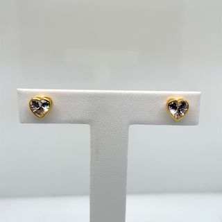 Gold Heart Earrings - Ref: AES39703W