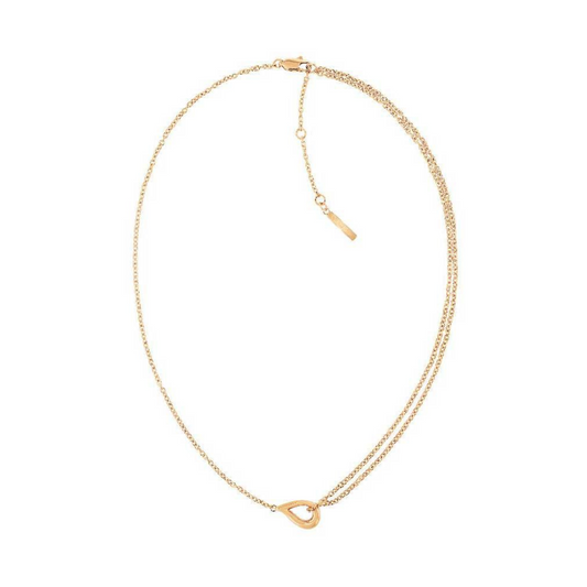 Calvin Klein Sculptured Yellow Gold Drops Necklace Ref :35000081
