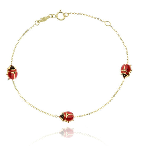 18kt Red Ladybug Bracelet - 764551