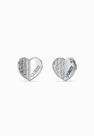 Love Crystal Heart Stud Earrings UBE03038RH