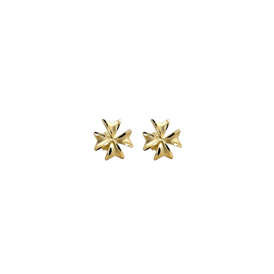 18Kt Brushed Maltese Cross Earrings Ref :WXE4998-DC