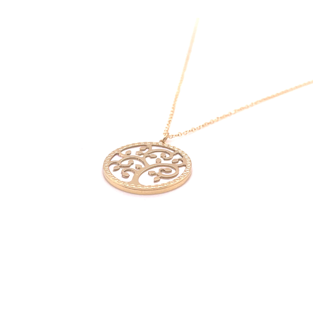 18kt Gold Tree of Life Necklace - 769607