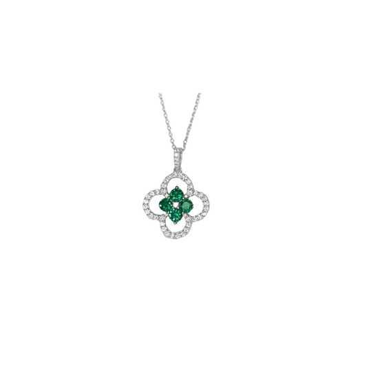 Fortuna Necklace with Green Crystals