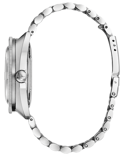 Bulova Oceanographer Men's Silver Black Dial Watch 98B320
