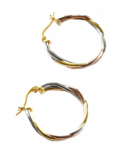 3Tone Collection - Unity Earrings (Large) Ref :3CIRCE09