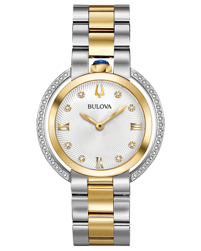 Bulova Rubaiyat Women's Two-Tone Gold Diamond Watch 98R246