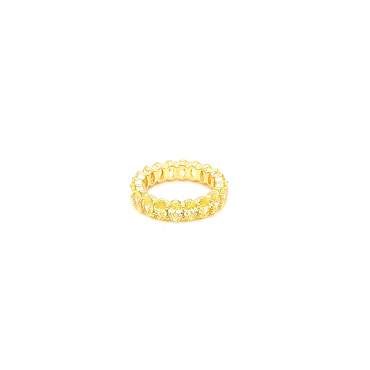 Sterling Jewellers' Ovale Giallo Ring in Yellow Gold Plating with Yellow Stones from the new Ovale Collection