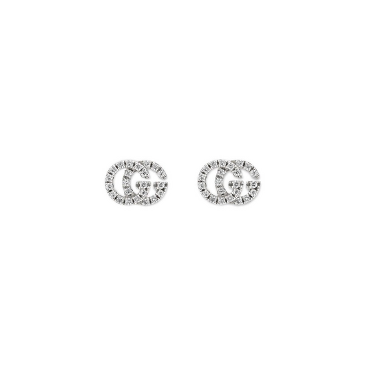 GG 18ct White Gold Diamond Stud Earrings Ref : YBD48167800100U