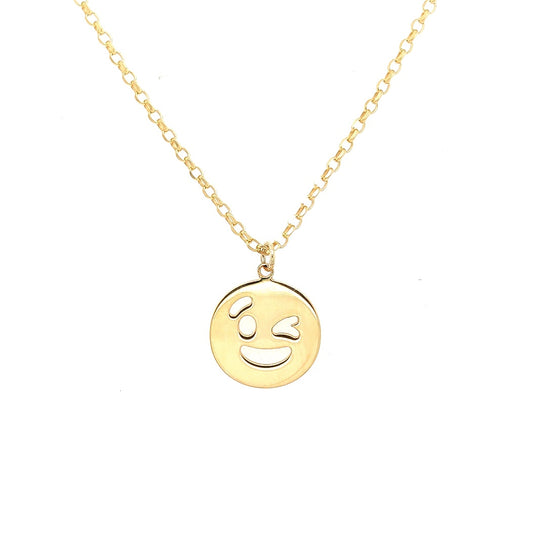 Winking Emoji Necklace