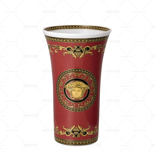 Versace Medusa Red Vase Porcelain 13.5 inch Ref :14091-102721-26034